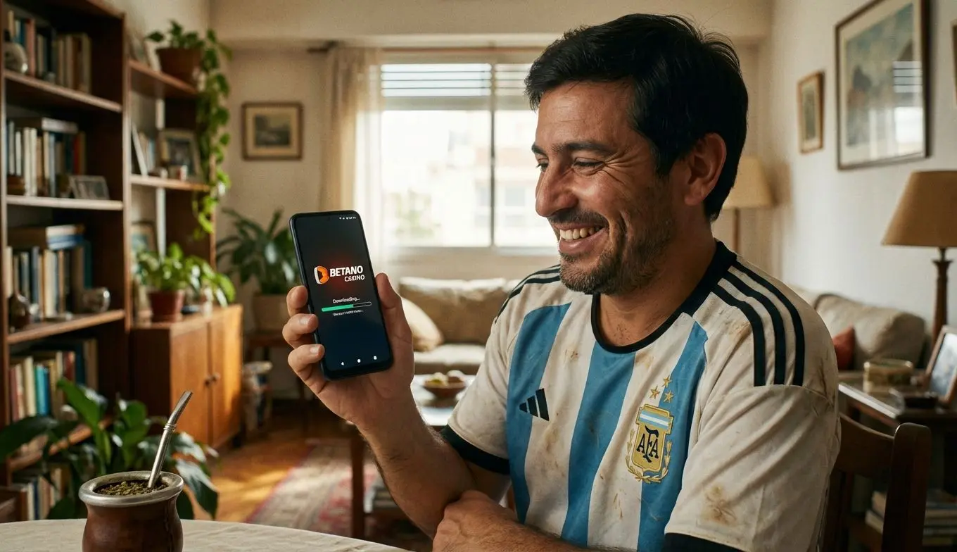 Descarga de la app Betano Casino en un smartphone Android argentino