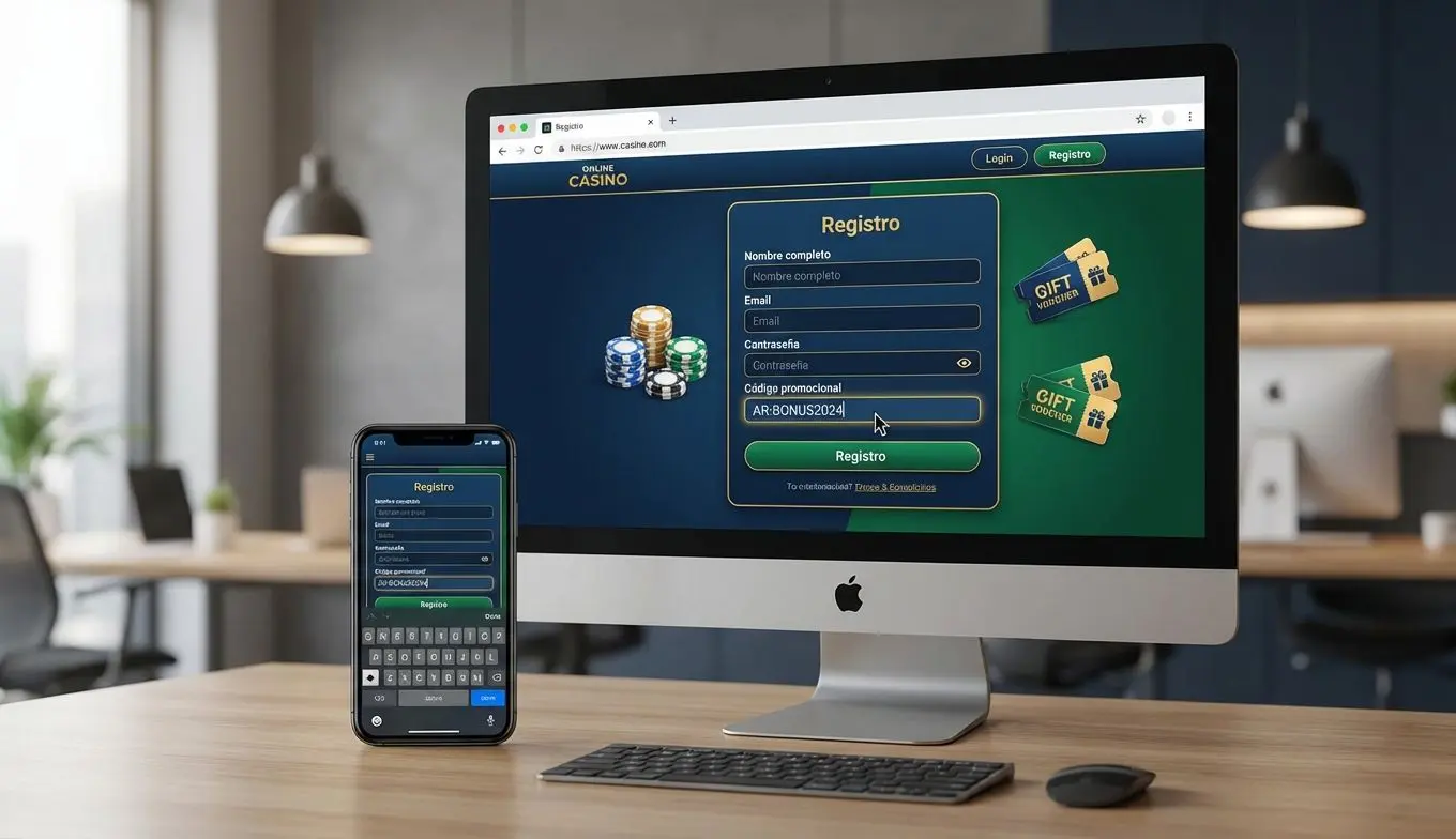 Pantalla de registro en Betano Casino con el campo para ingresar el código promocional visible.