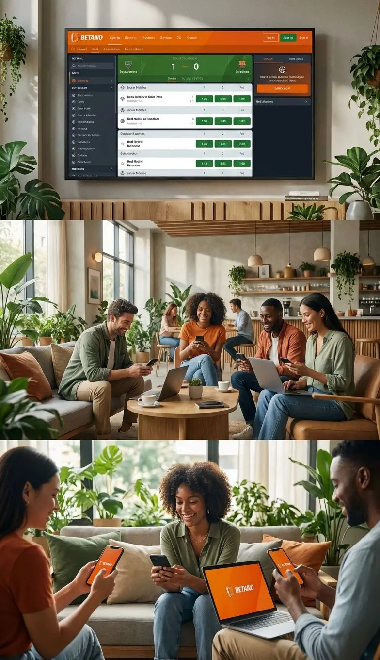 Interfaz intuitiva de Betano apuestas deportivas en distintos dispositivos
