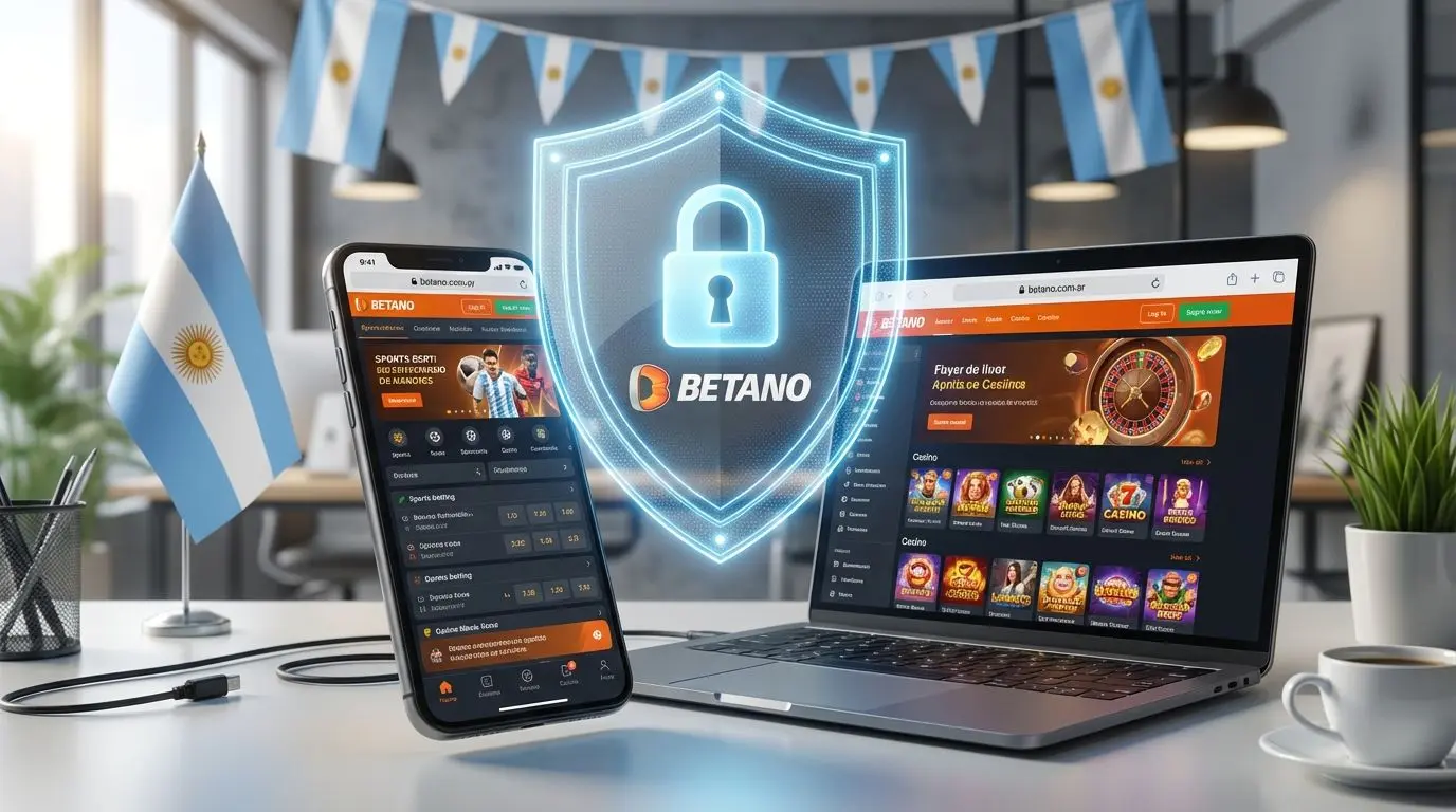 Dispositivos mostrando la seguridad y accesibilidad de Betano para usuarios argentinos