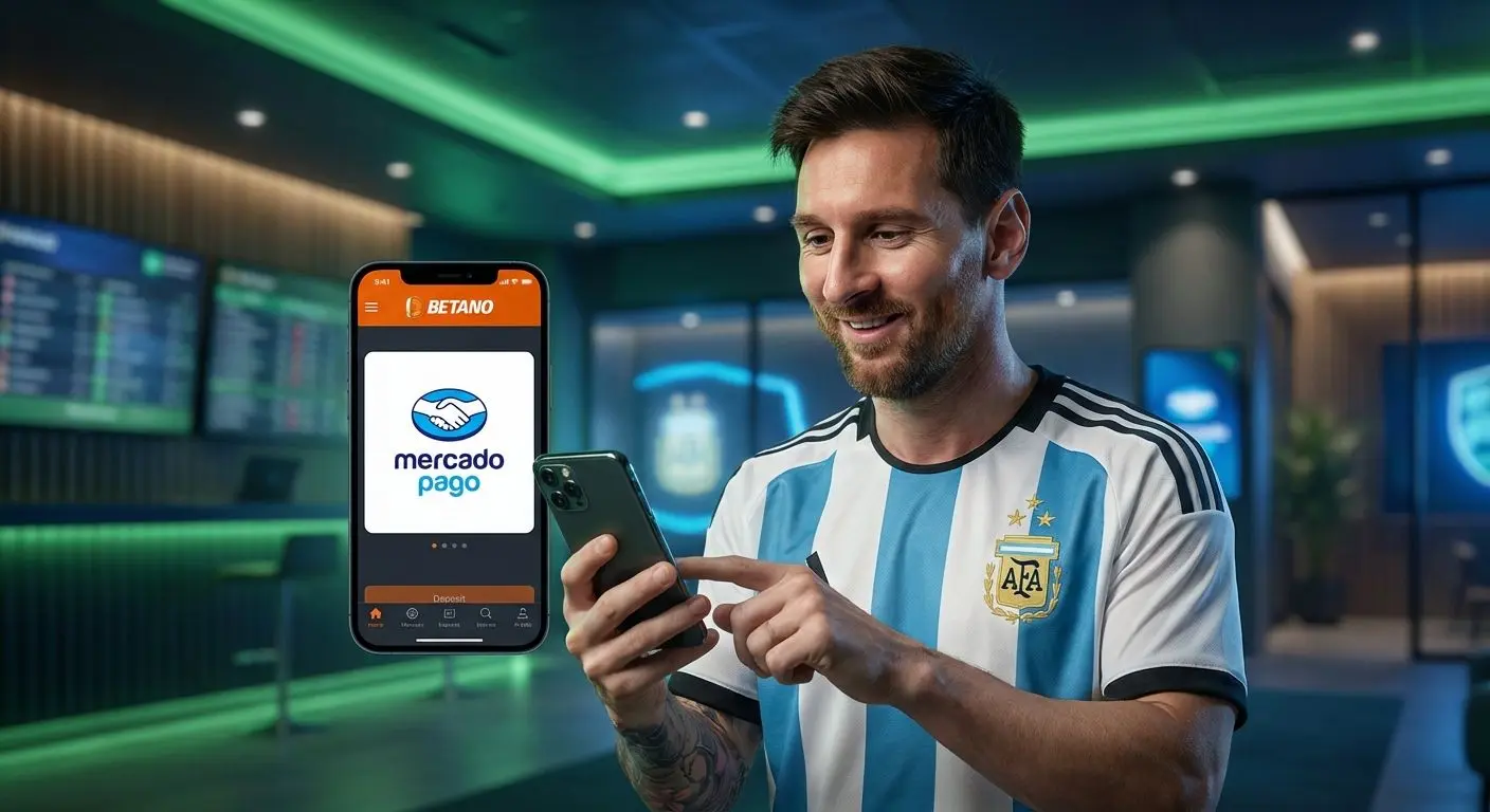 Usuario argentino depositando con Mercado Pago en Betano desde su teléfono móvil